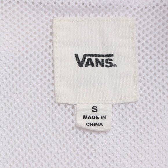 Vans Kastle Check Hooded Windbreaker Womens Small White Jacket - Picture 2 of 7